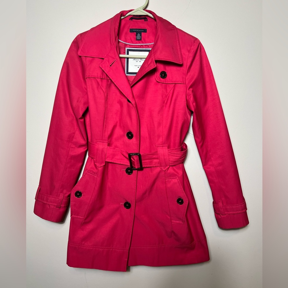 Tommy Hilfiger Trench coat, size XS, pink